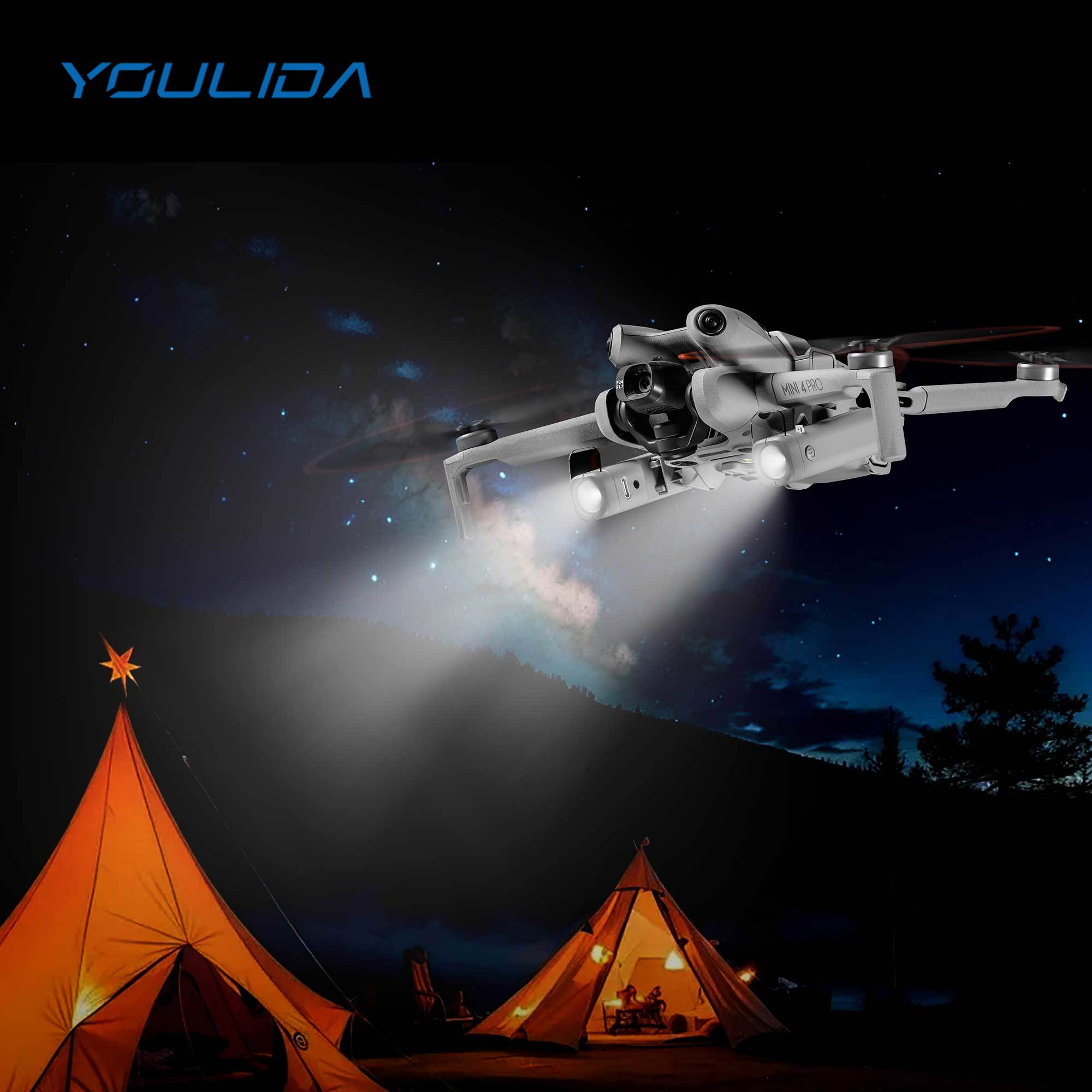 Drone Strobe Light - DJI ミニ 4 プロ LED ナイトナビゲーションライト長距離サーチライトドローンフライトランプ衝突防止ストロボライトアクセサリー