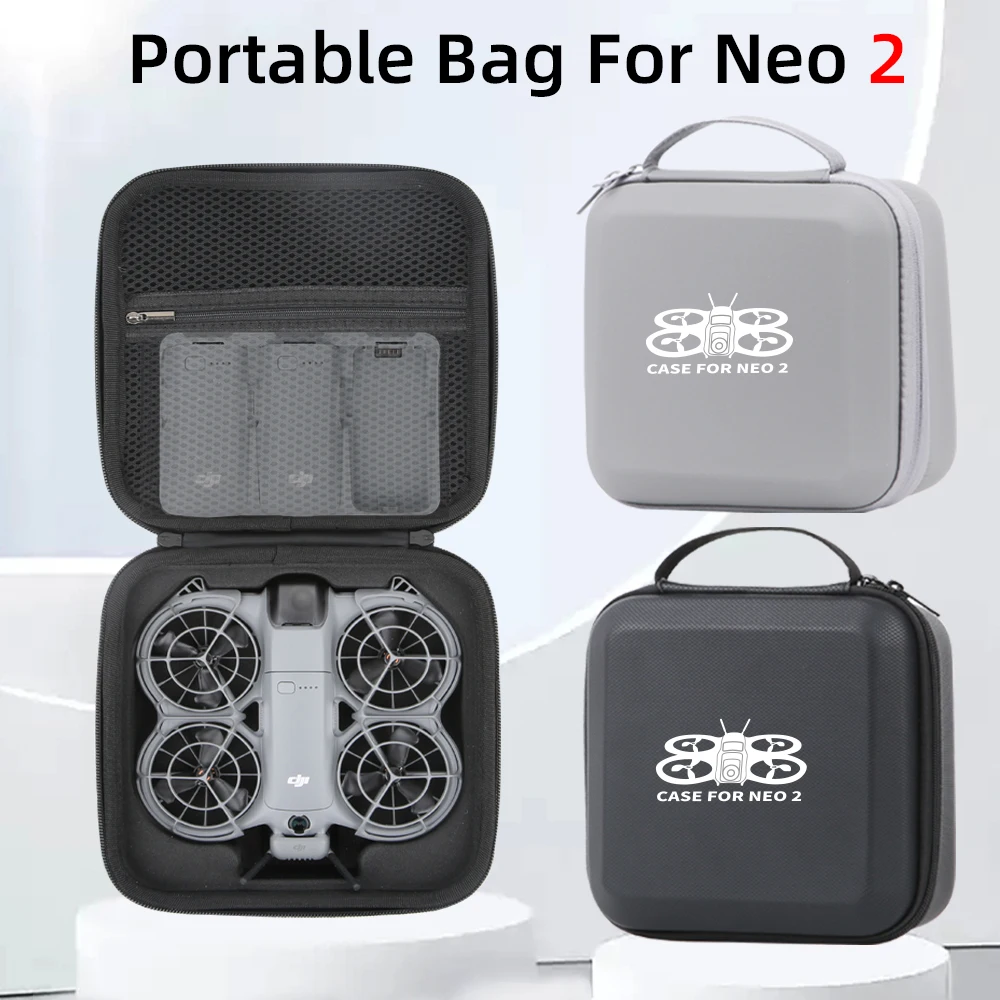Drone Hard Shell Case - DJI Neo 2用傷防止防塵収納ハンドバッグハードシェルポータブルトラベルケースドローンアクセサリーオーガナイザー