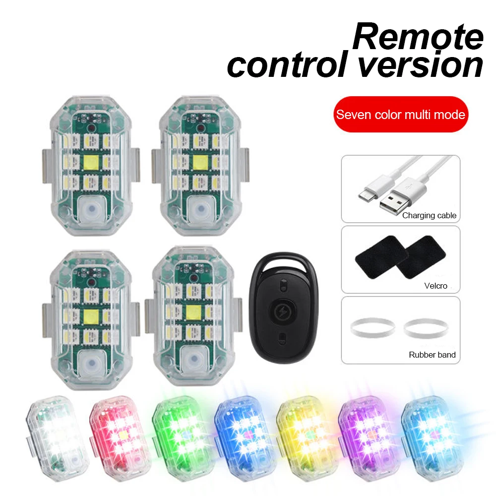 Drone Strobe Light - ワイヤレスリモコン LED 航空機ストロボライト車自動車オートバイバイクドローンスクーター衝突防止フラッシュ警告ランプ