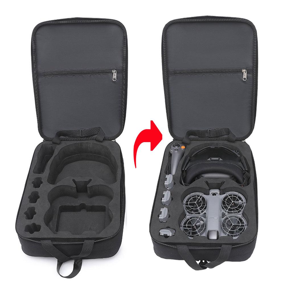 Drone Carrying Case - DJI Neo 2用ハードシェルバックパック、モーションフライモアコンボドローン用耐衝撃保護ケース、DJI Neo 2用ポータブル収納バッグ