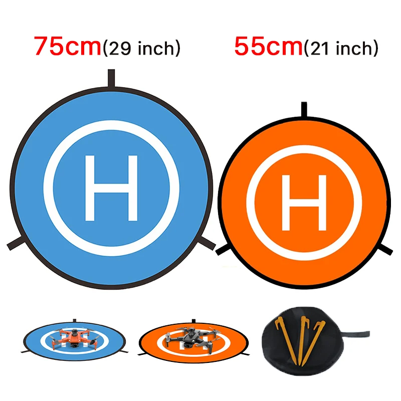 Drone Landing Pad - ドローンクアッドコプターアクセサリー ユニバーサル 55cm 75cm 折りたたみ式着陸パッド RCドローンマット