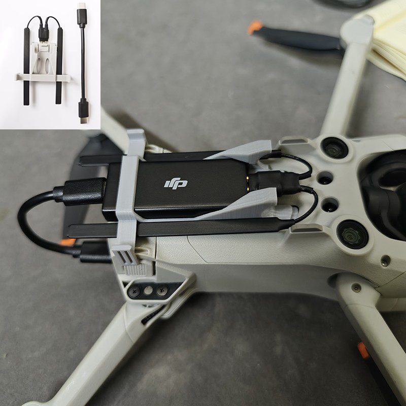 Drone Propeller Holder - DJI Cellular 4G モジュール信号ブースターアンテナデータケーブル用固定ブラケット、着陸装置効果付き DJI Mini