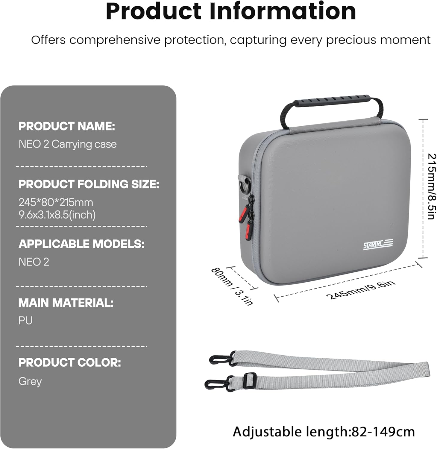 STARTRC Neo 2 ポータブルPUショルダーバッグ  - Drone Carrying Case のレビューと価格
