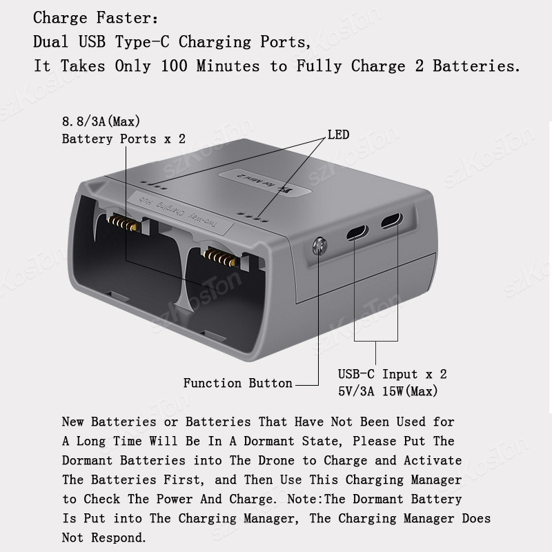 DJI Mini 4K/MINI 2/Mini 2 SE 充 - Drone Charging Hub のレビューと価格