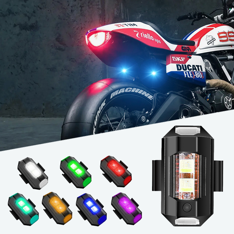 オートバイライトドローンストロボライト USB LED 衝突 - Drone Strobe Light のレビューと価格