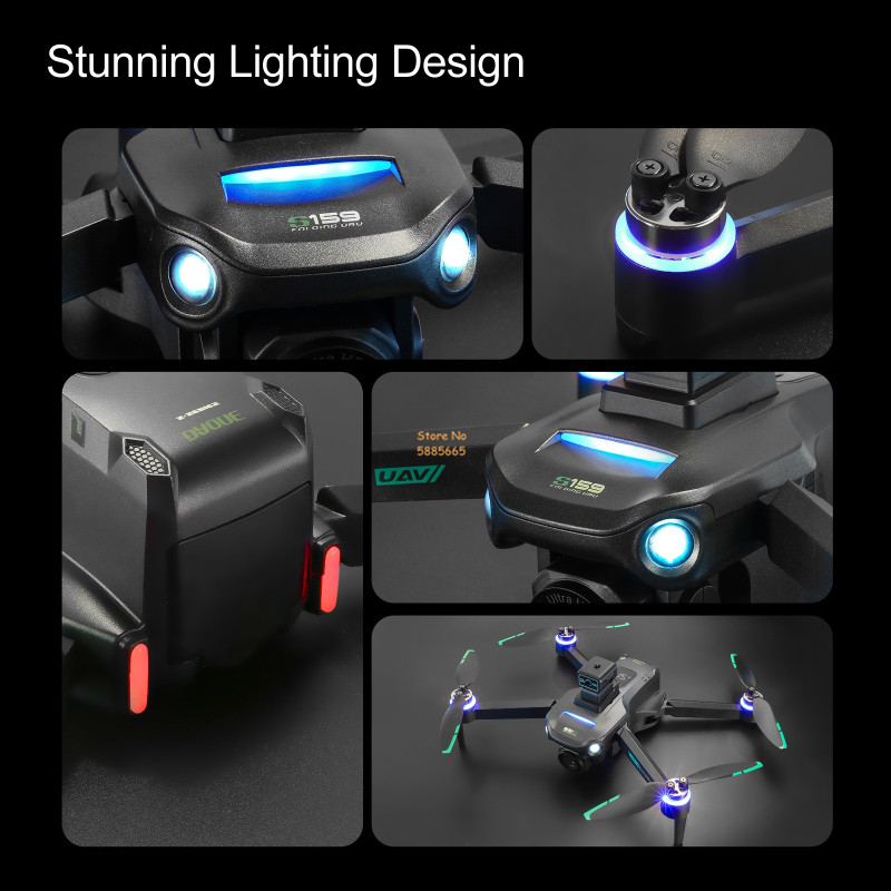リモコン付きクワッドコプタードローン,障害物回避,LEDスク - Drone Power Bank のレビューと価格