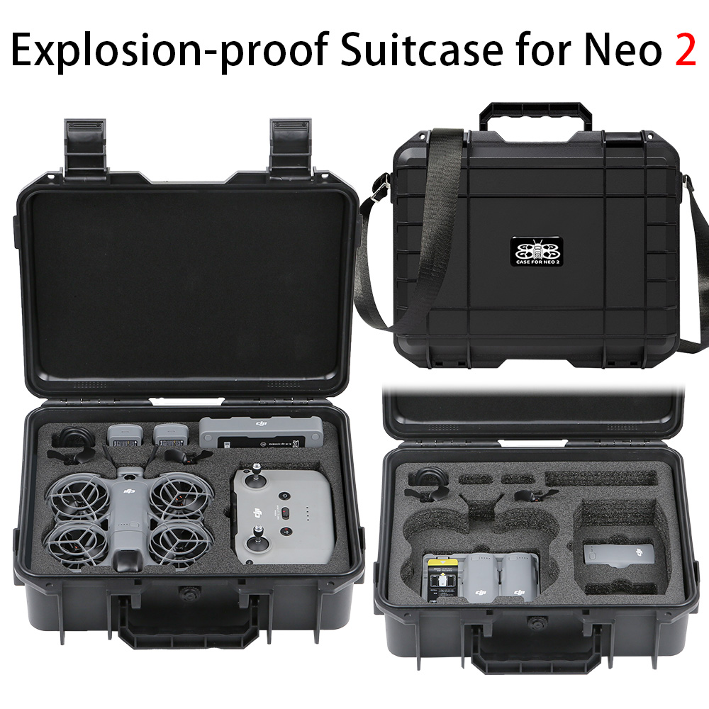 DJI NEO 2 ケースバッグ 防爆ケース ポータブル防水 - Drone Hard Shell Case のレビューと価格