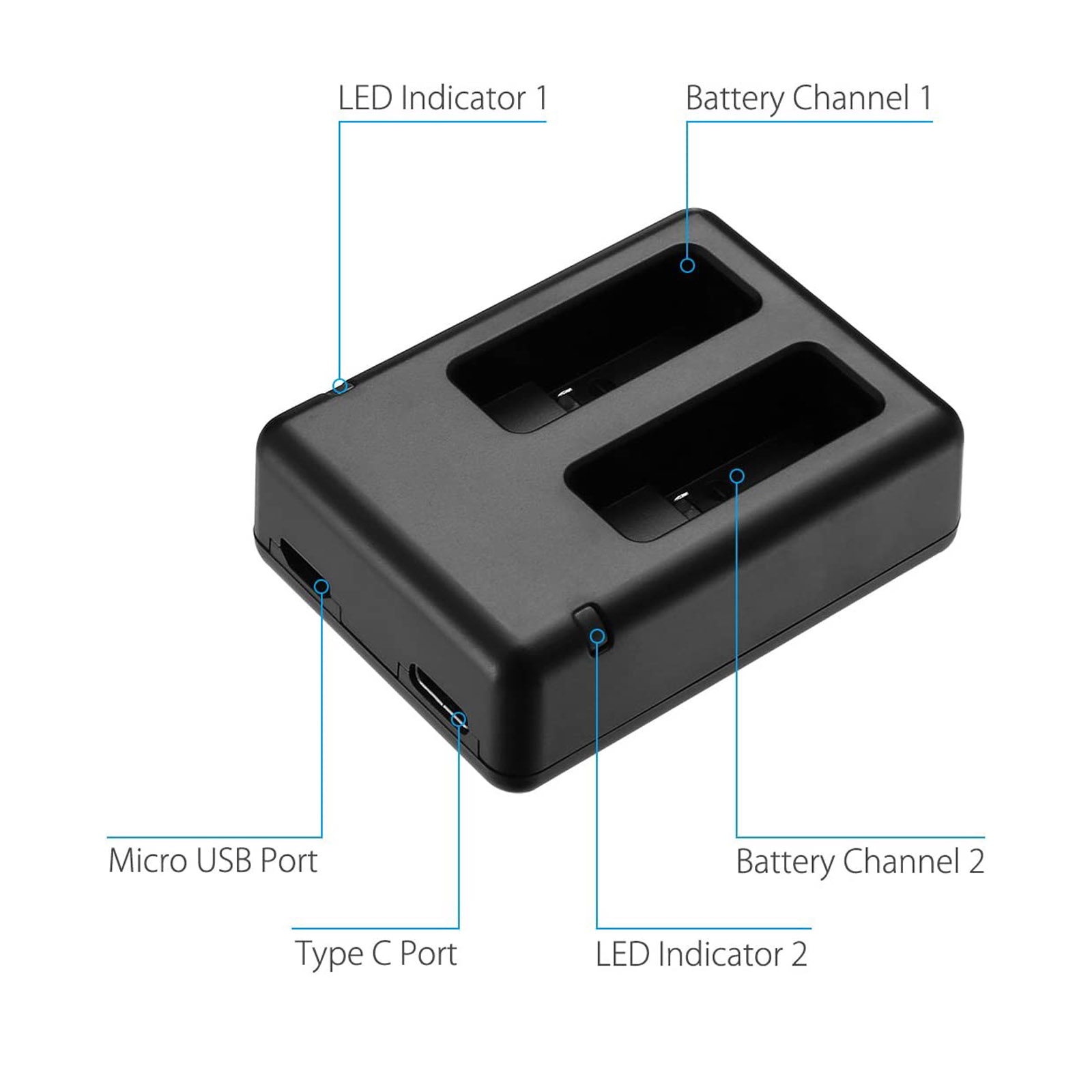 GOPRO Hero 5 充電器 AHDBT-501 バッテ - Drone Battery Charger のレビューと価格