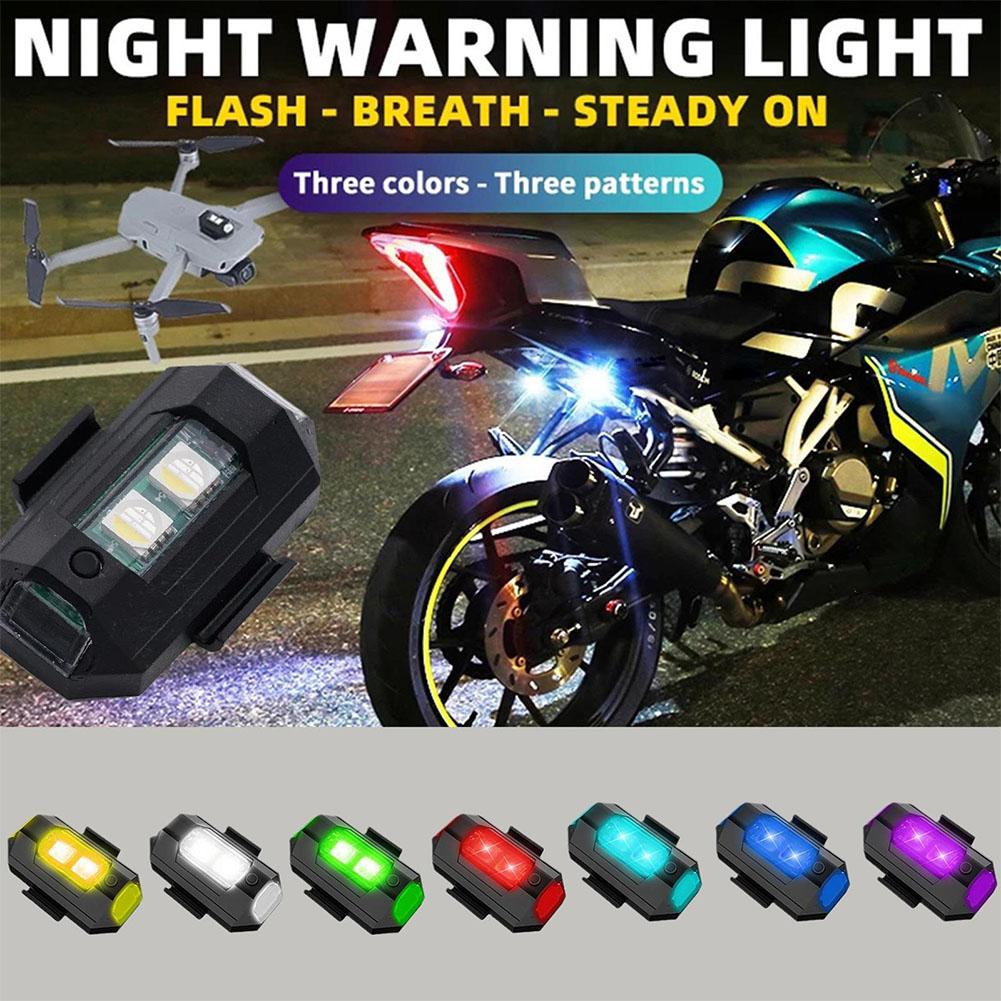 2 個ミニ LED ストロボライト装飾、7 色 LED 衝突 - Drone Strobe Light のレビューと価格