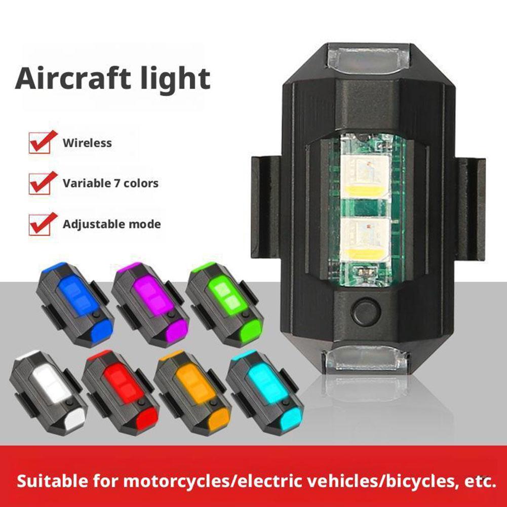 2 個ミニ LED ストロボライト装飾、7 色 LED 衝突 - Drone Strobe Light のレビューと価格