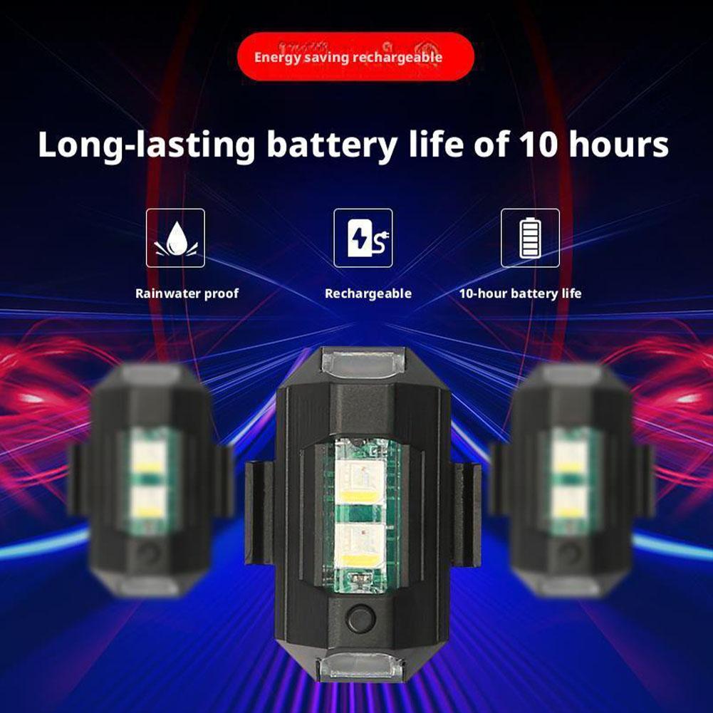 2 個ミニ LED ストロボライト装飾、7 色 LED 衝突 - Drone Strobe Light のレビューと価格