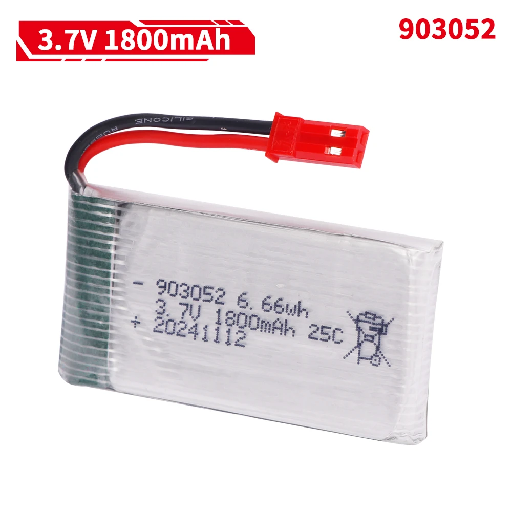 3.7V 1800mAh 903052リポバッテリー XH4 - Drone Battery Charger のレビューと価格