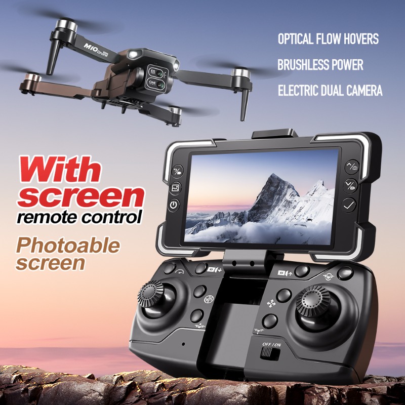 M10カメラドローン、画面付きリモコン、デュアルカメラ、オプ - Drone Battery Adapter のレビューと価格