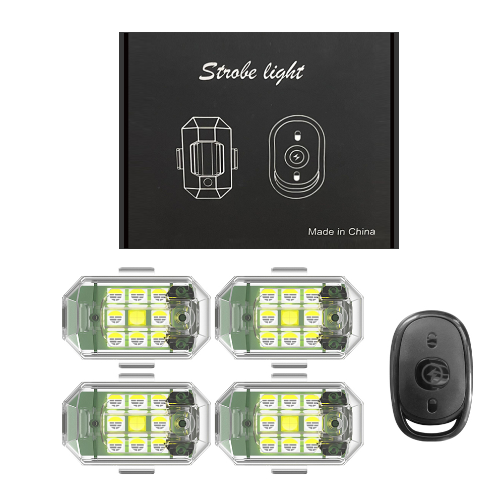 1/2/4 個ワイヤレス LED ドローンストロボライトオー - Drone Strobe Light のレビューと価格